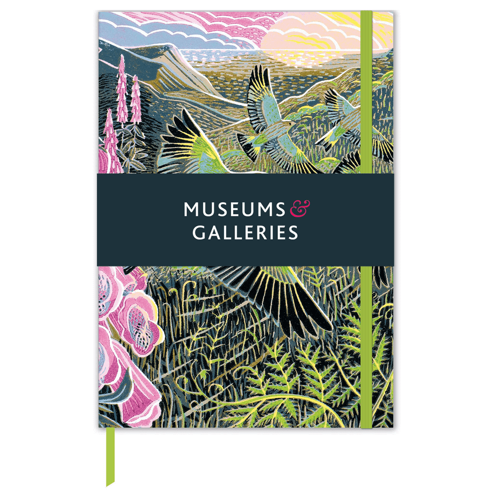 Museum and Galleries Foxgloves and Finches A5 Hardcover Notebook